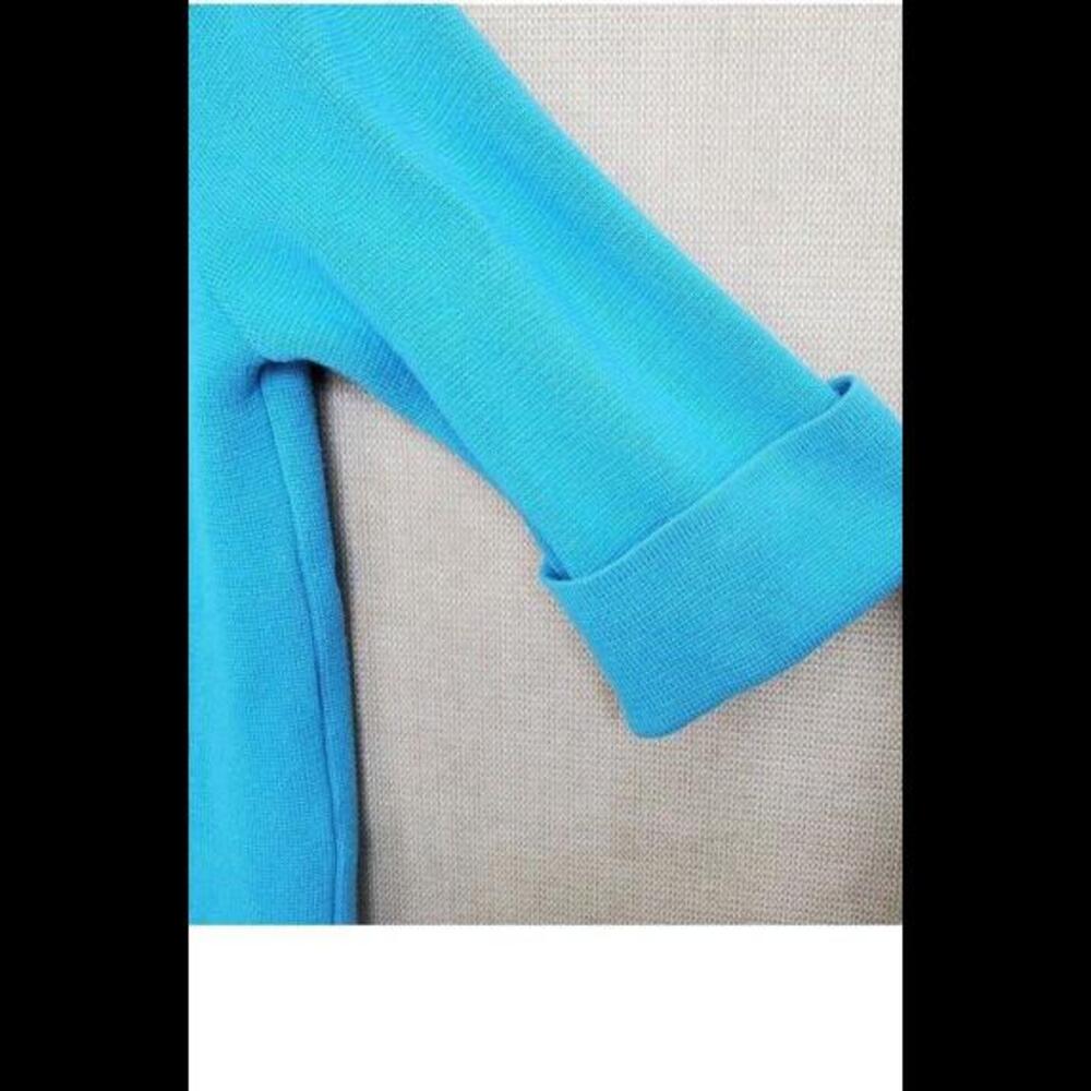 Grace Elements Blue Button Cuffed 3/4 Sleeve Card… - image 4